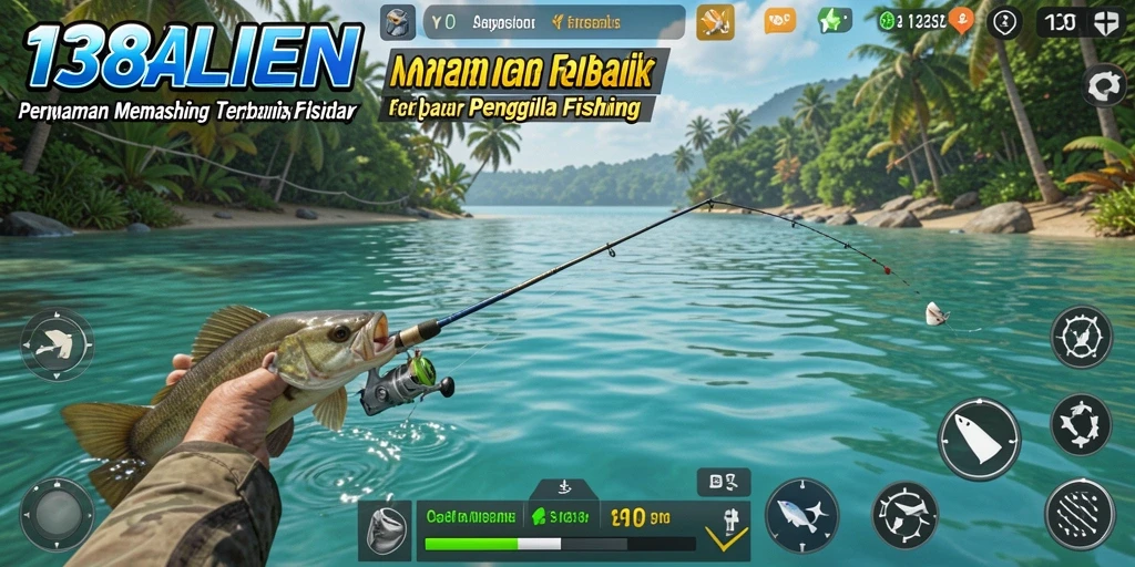 Tampilan gameplay yang memukau saat memancing di 138ALIEN.