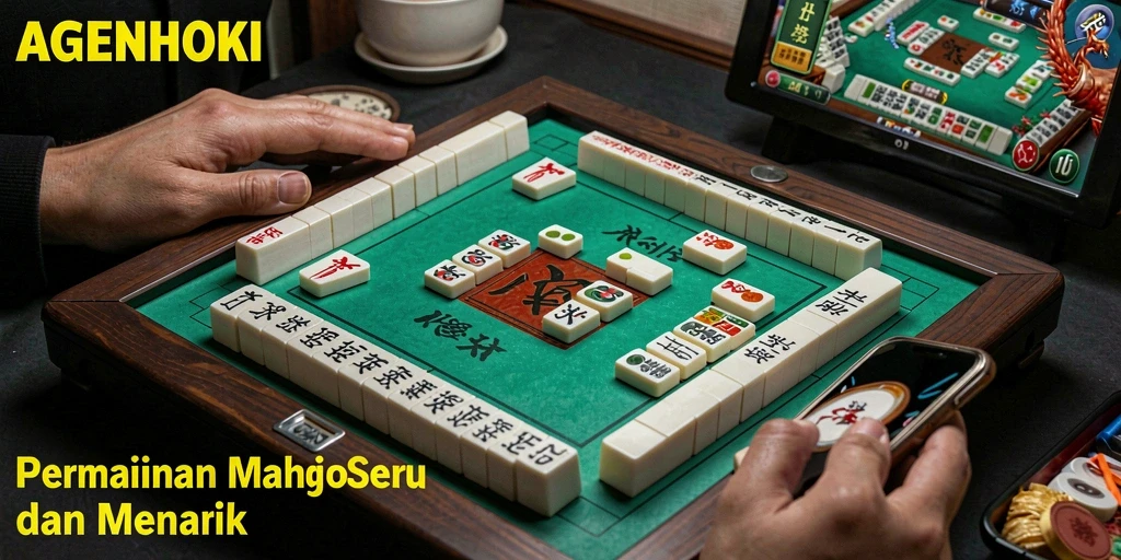 Tampilan gameplay AGENHOKI dengan grafis Mahjong yang menawan.