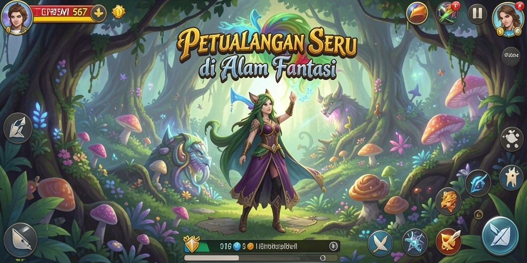 Tampilan gameplay seru petualangan di DEWI567 dengan grafik menawan.