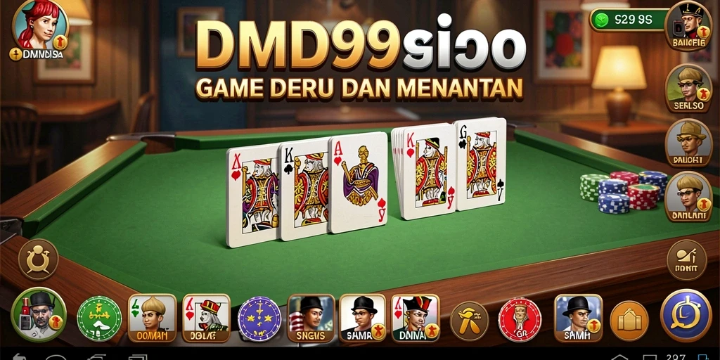 Screenshot gameplay DMD999 menampilkan aksi seru permainan Domino.