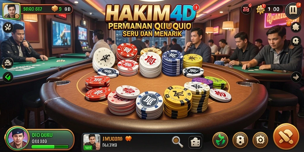 Gameplay QiuQiu yang seru di HAKIM4D.