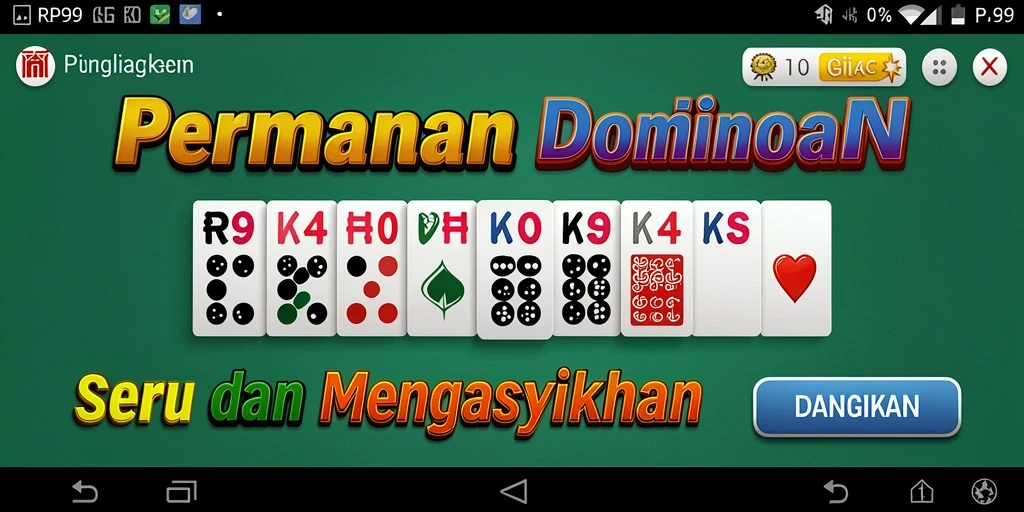 Tampilan gameplay seru di RP99 dengan berbagai mode permainan Domino.