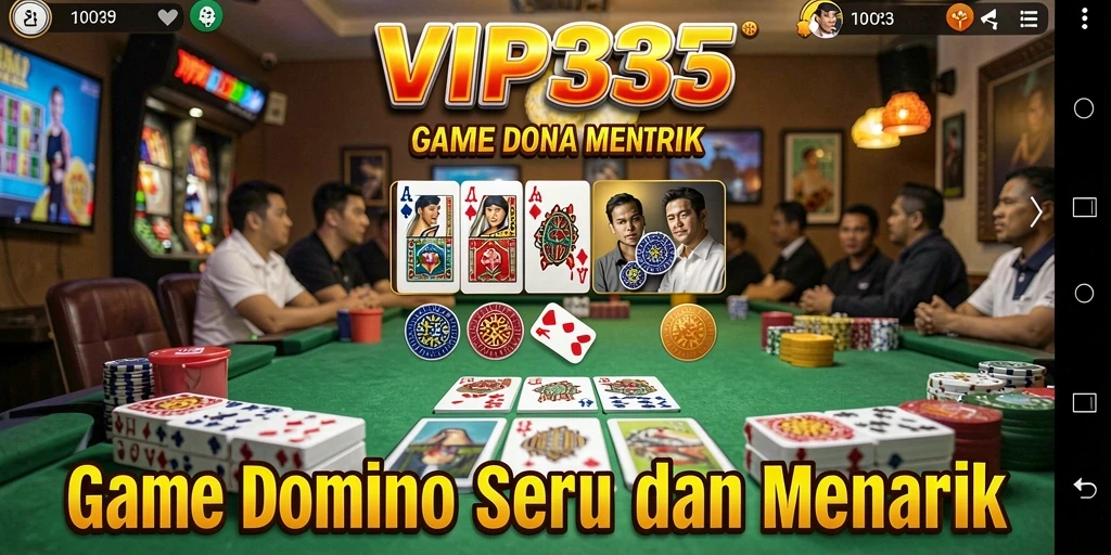 Screenshot gameplay Domino di VIP333 yang menampilkan suasana permainan.